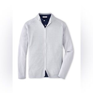 Peter Millar British Gray Vista Hybrid Full-Zip Jacket MS25EK43 Golf